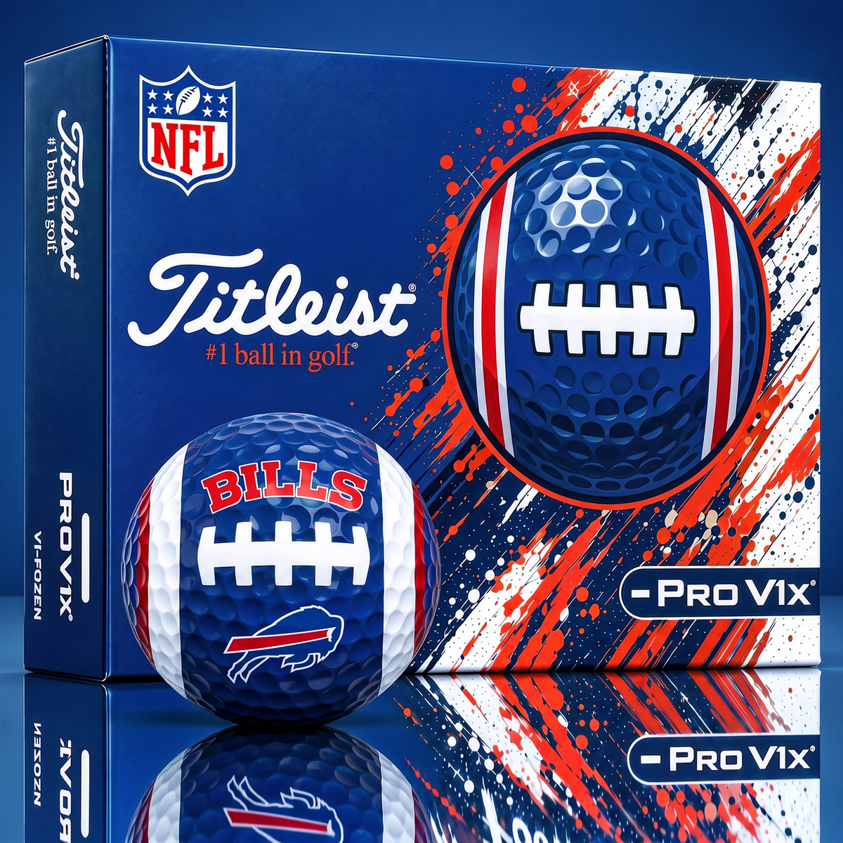 SIGNATURE TITLIEST X NFL BB Bespoke 3D Gridiron Rugby Golf Ball SET Edition