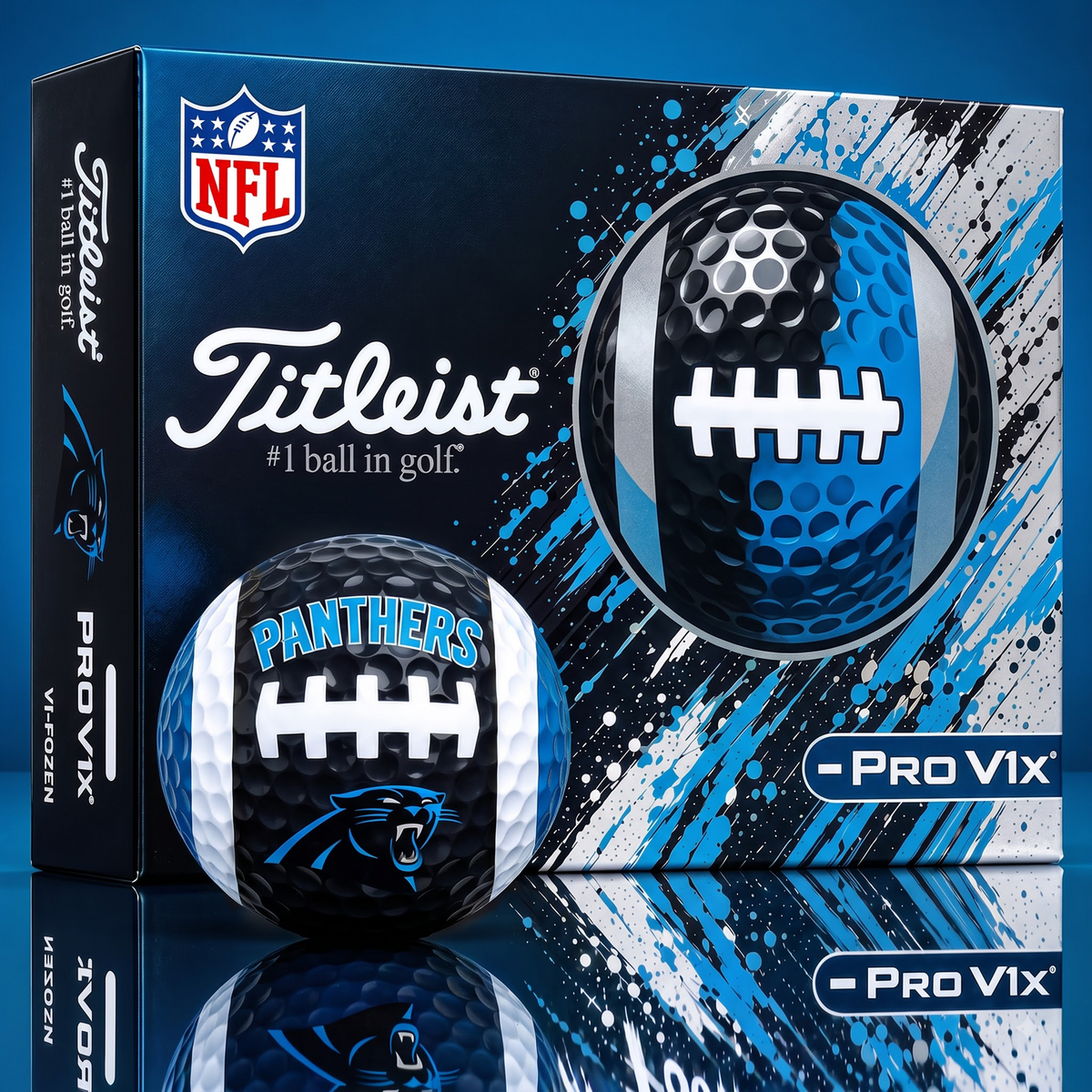 SIGNATURE TITLIEST X NFL CP Bespoke 3D Gridiron Rugby Golf Ball SET Edition