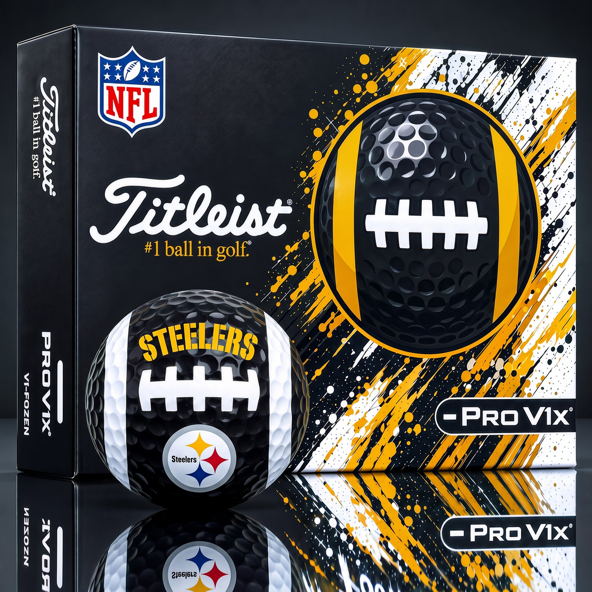 SIGNATURE TITLIEST X NFL PS Bespoke 3D Gridiron Rugby Golf Ball SET Edition