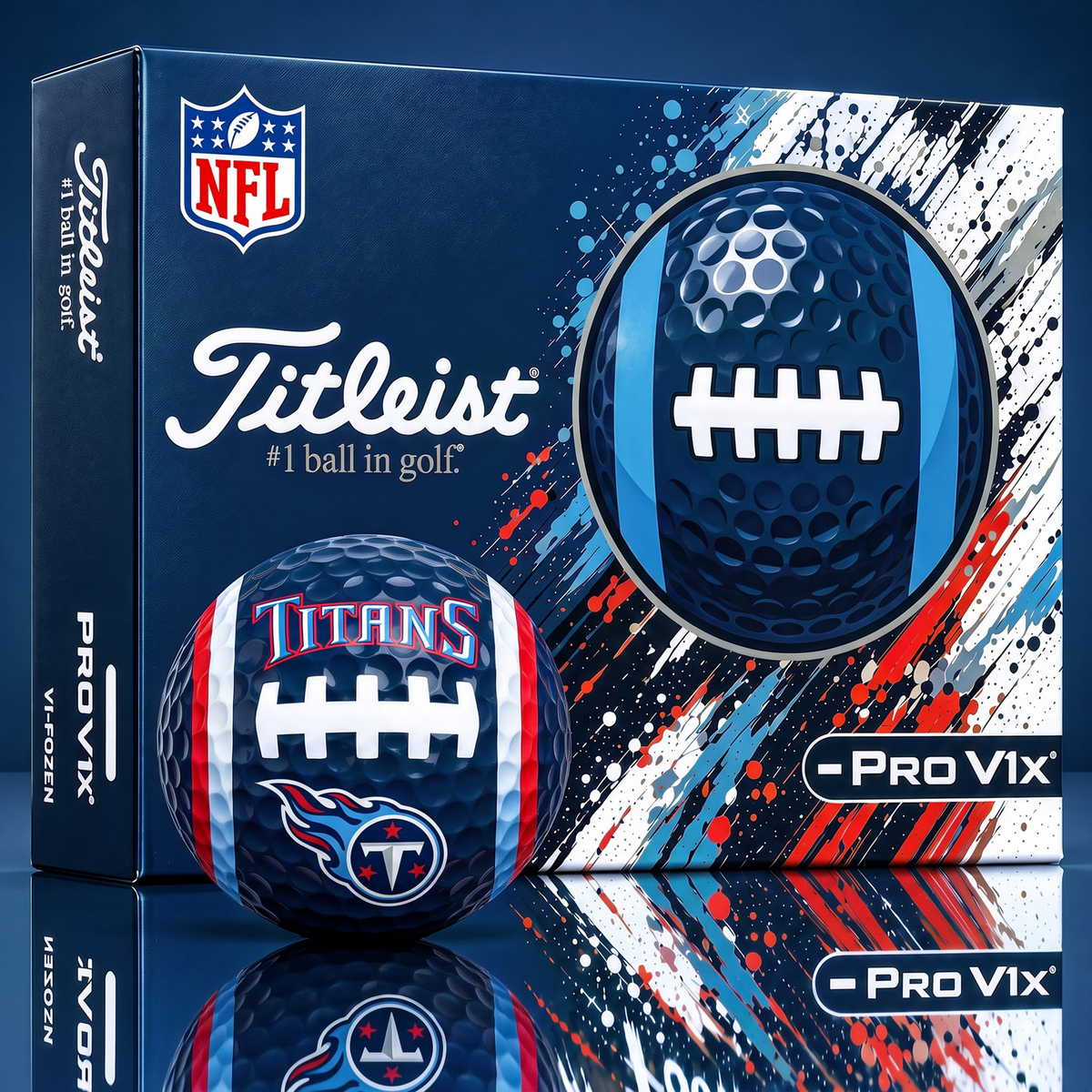 SIGNATURE TITLIEST X NFL TT Bespoke 3D Gridiron Rugby Golf Ball SET Edition