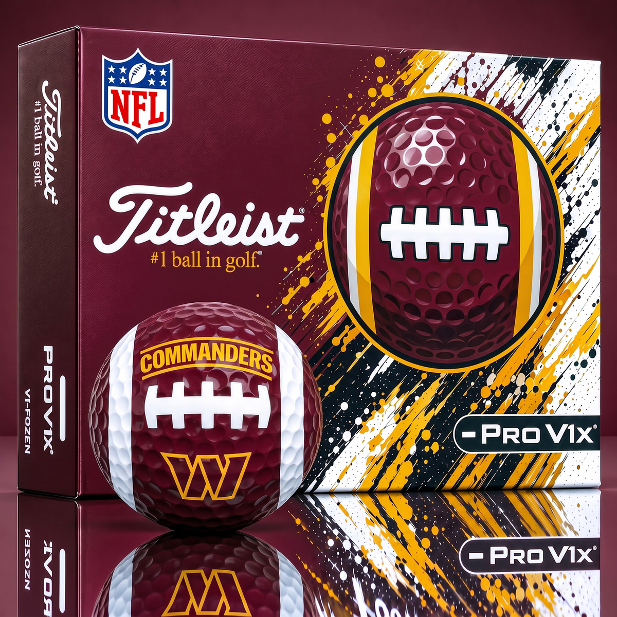 SIGNATURE TITLIEST X NFL WC Bespoke 3D Gridiron Rugby Golf Ball SET Edition