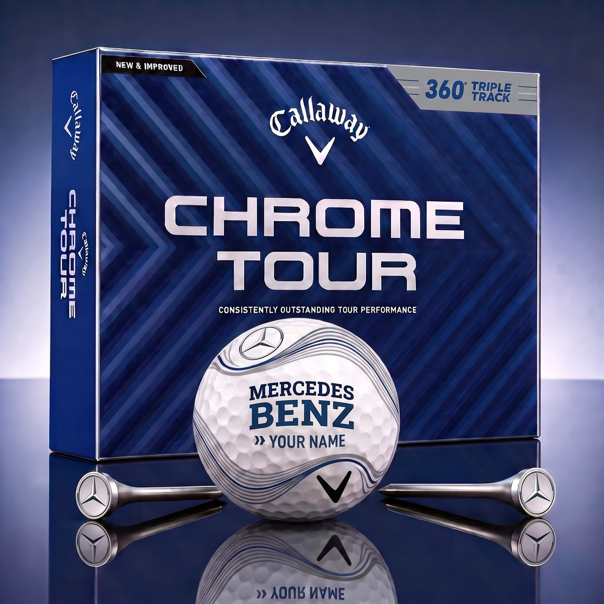 SIGNATURE MERC X MBENZ EXCLUSIVE PERSONALIZED GOLF BALL V8 LIMITED EDITION NDT NHM 050926