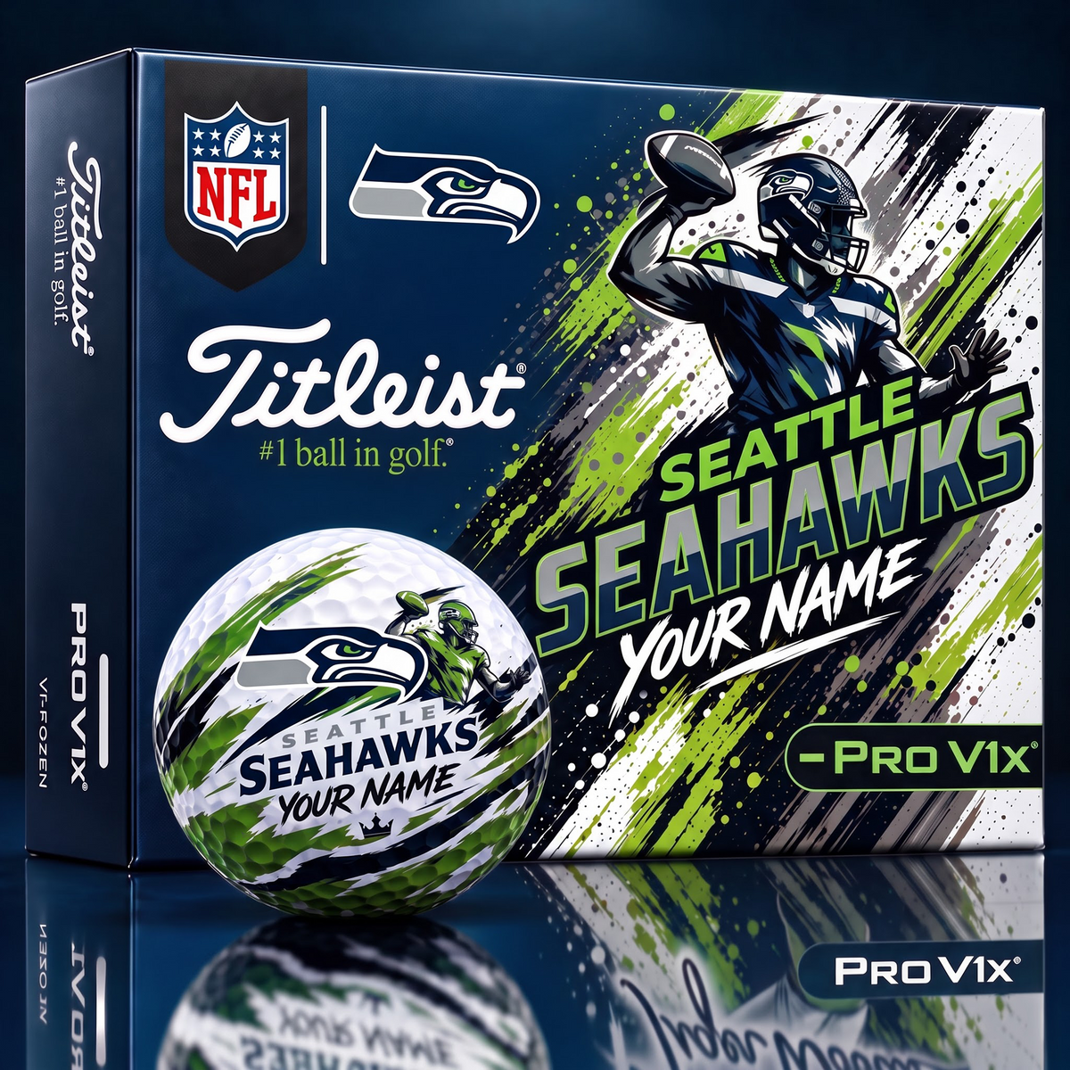 SS x Personalized NFL Titleist Pro V1x NFL Golf Balls