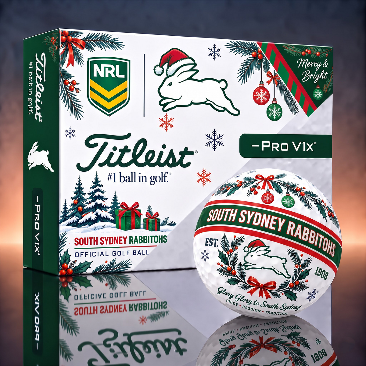 SSR x 1-OF-1 NRL TITLEIST CHRISTMAS GOLF BALLS