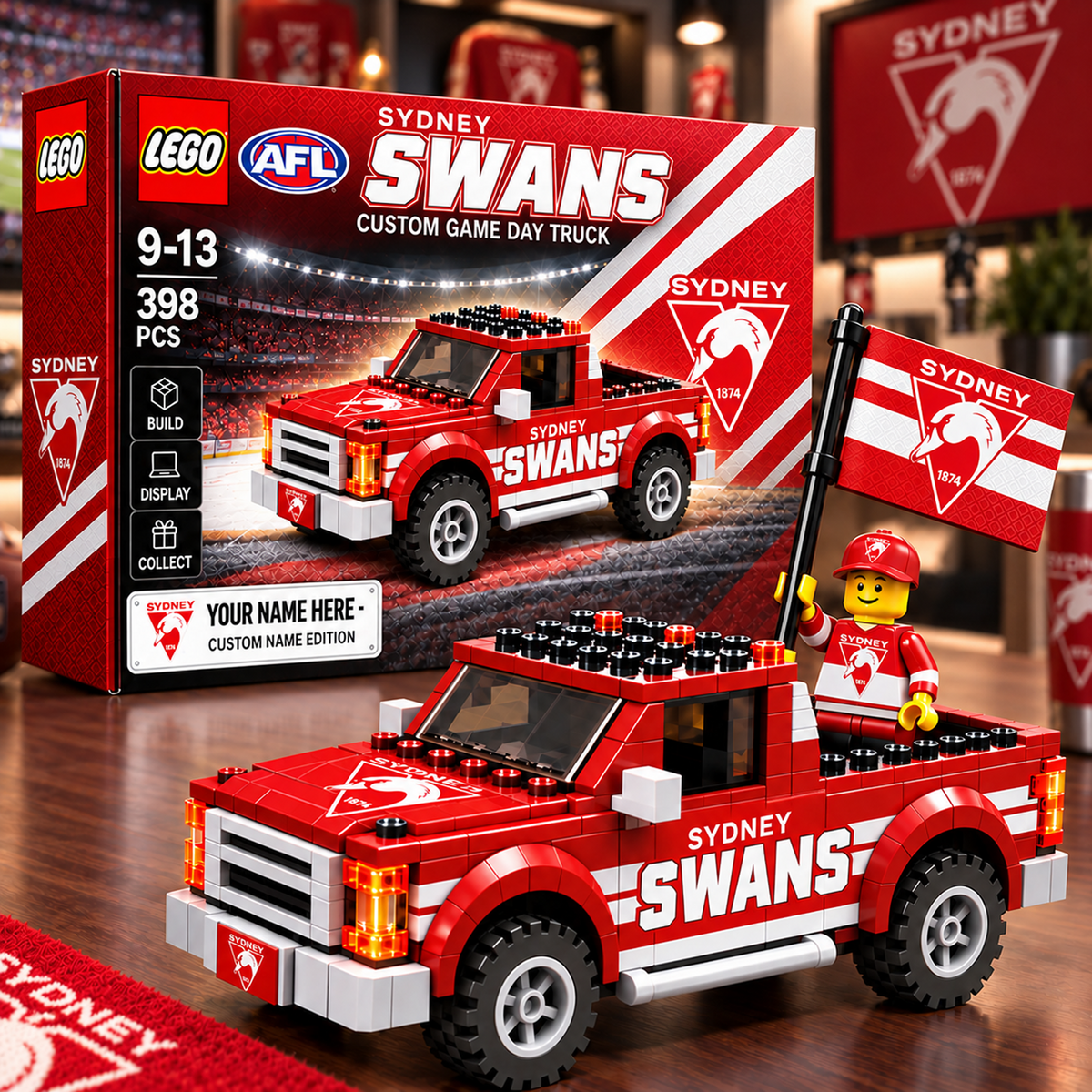 SYD x AFL Building Blocks Truck Toy Set V2
