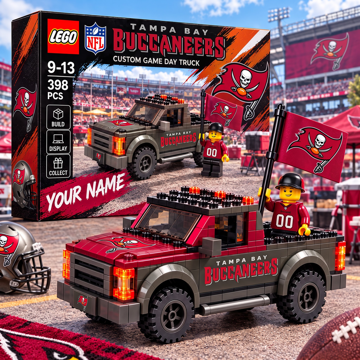 TB X NFL 1-OF-1 IN-HOUSE CRAFTED CUSTOM GAME DAY TRUCK BRICK SET