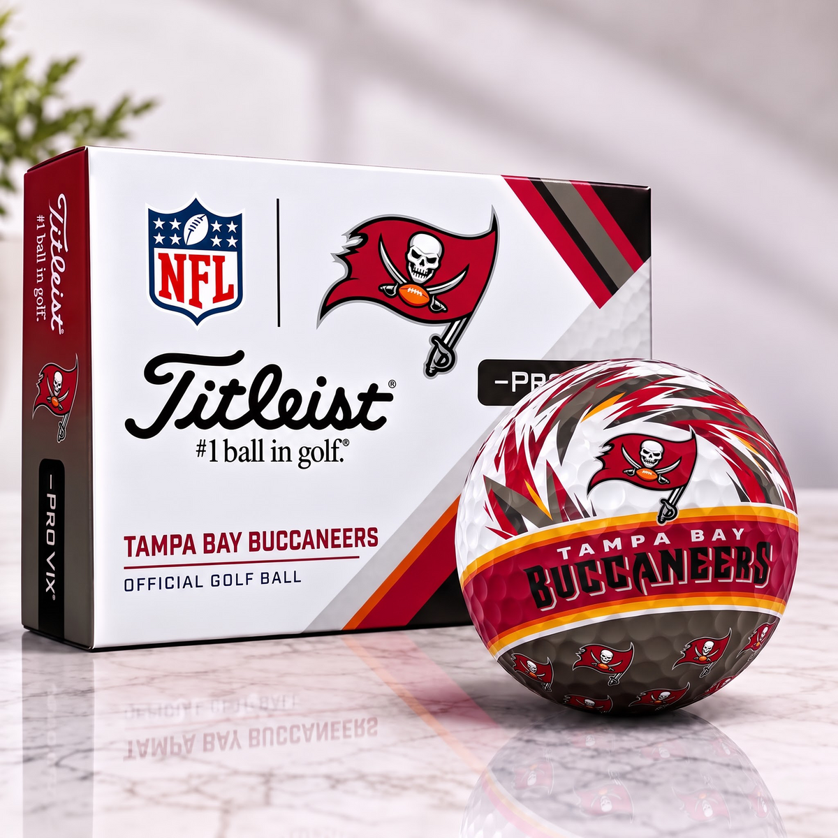 TB X NFL 1-OF-1 IN-HOUSE CRAFTED TITLEIST PRO V1X NFL GOLF BALLS