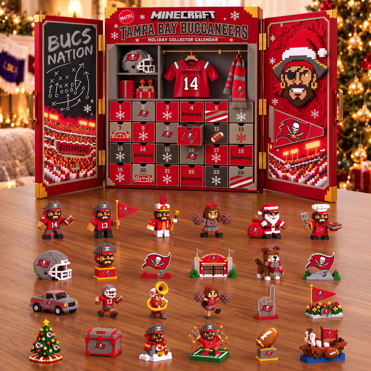 TB x 1-of-1 Custom NFL Team Christmas Advent Calendar Blind Box Set