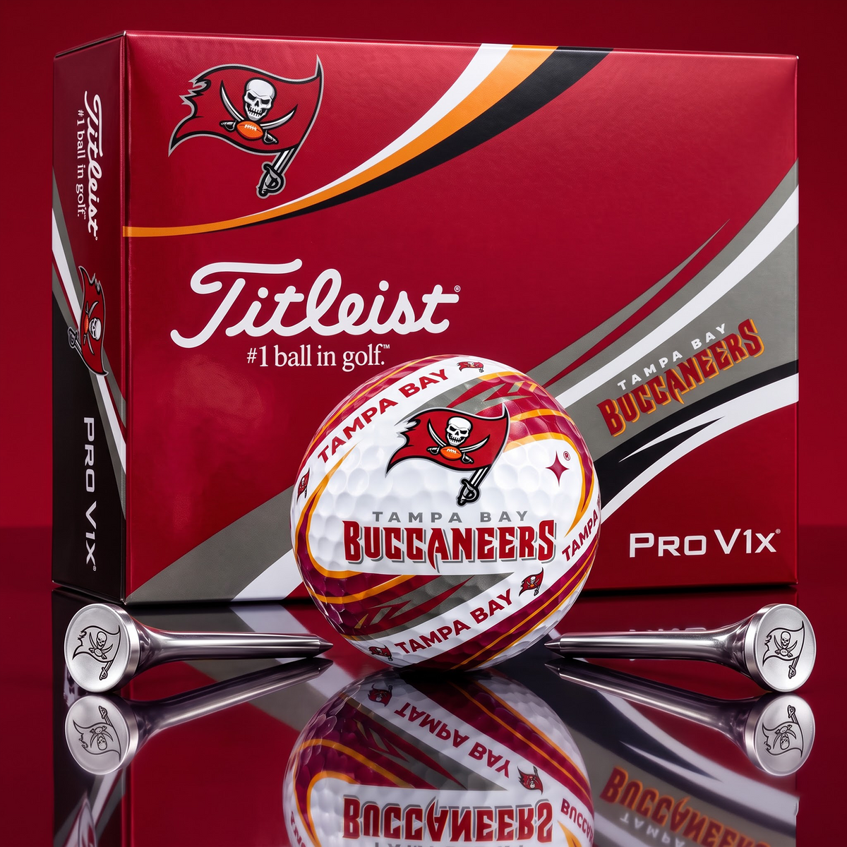 TB x 1-of-1 NFLTitleist Pro V1x Golf Balls Set