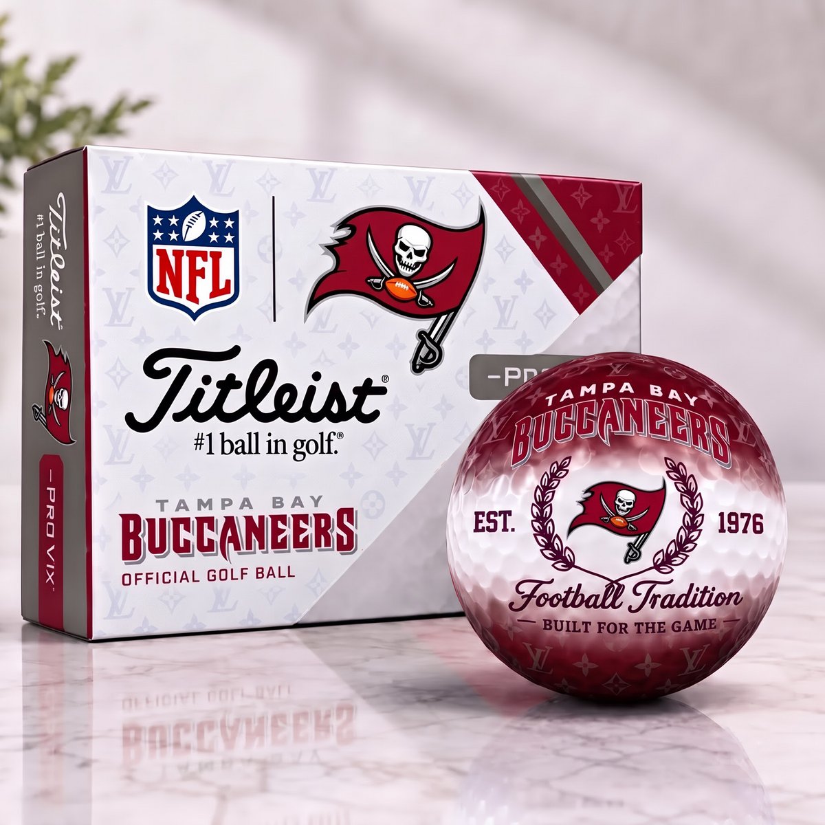 TBB x NFL Custom LV x Titleist Pro V1 Golf Balls Set V2