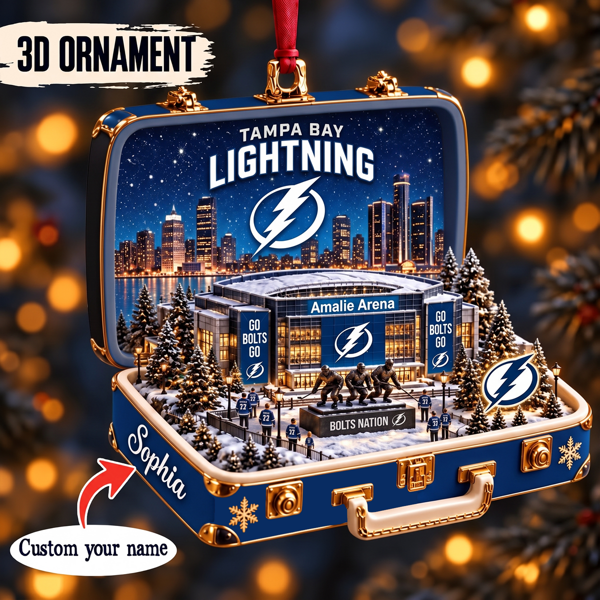 TBL x NHL Christmas KICKOFF Premium Personalized Acrylic Oranment