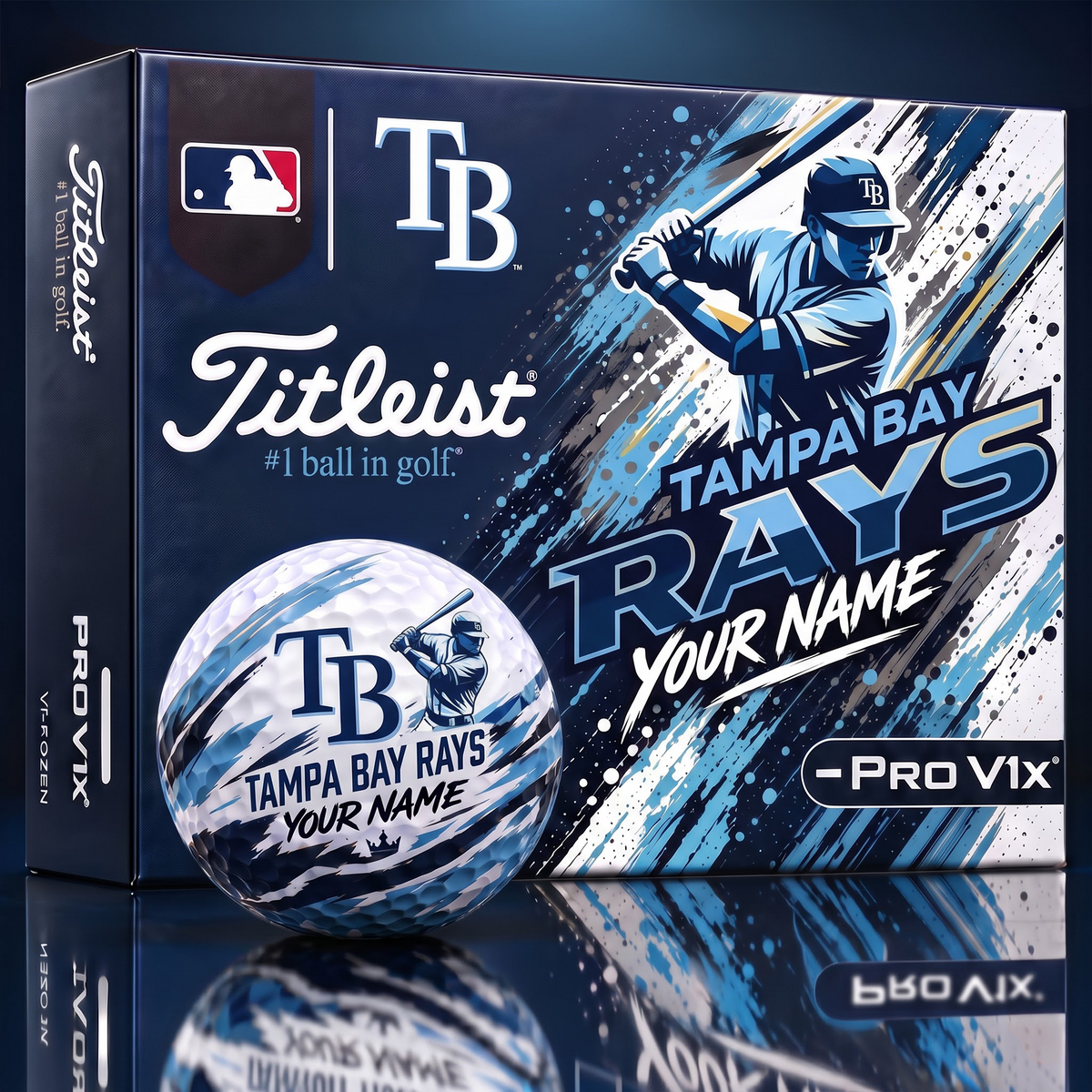 TBR x Personalized MLB Titleist Pro V1x MLB Golf Balls