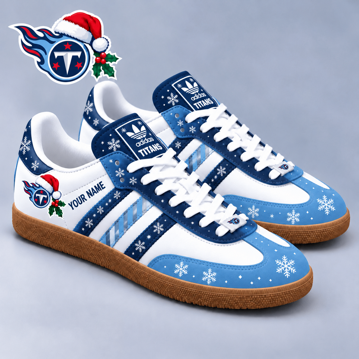 TEN x NFL Christmas Personalized Name Samba Shoes