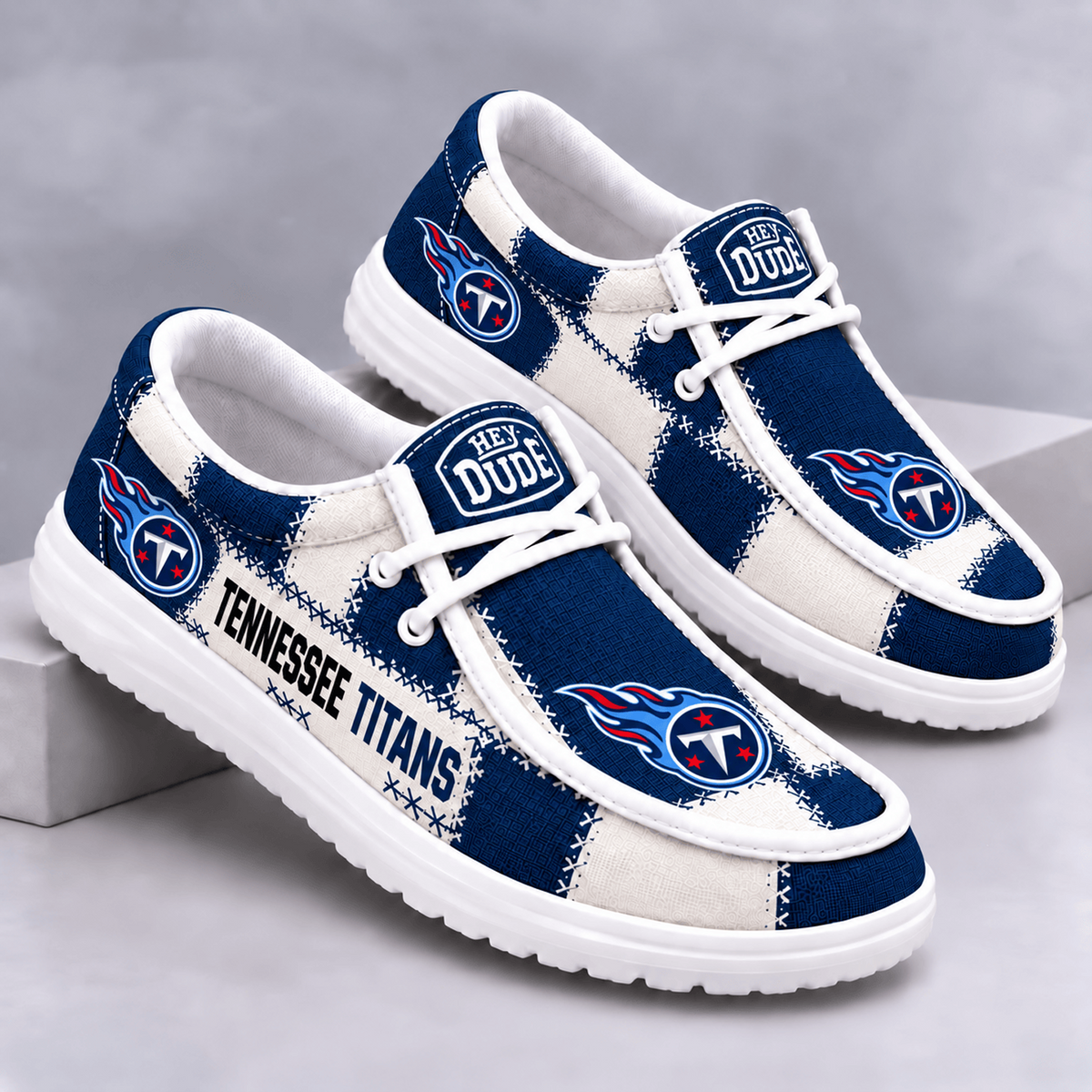 TEN x NFL Team Logo Patchwork Loafer Shoes
