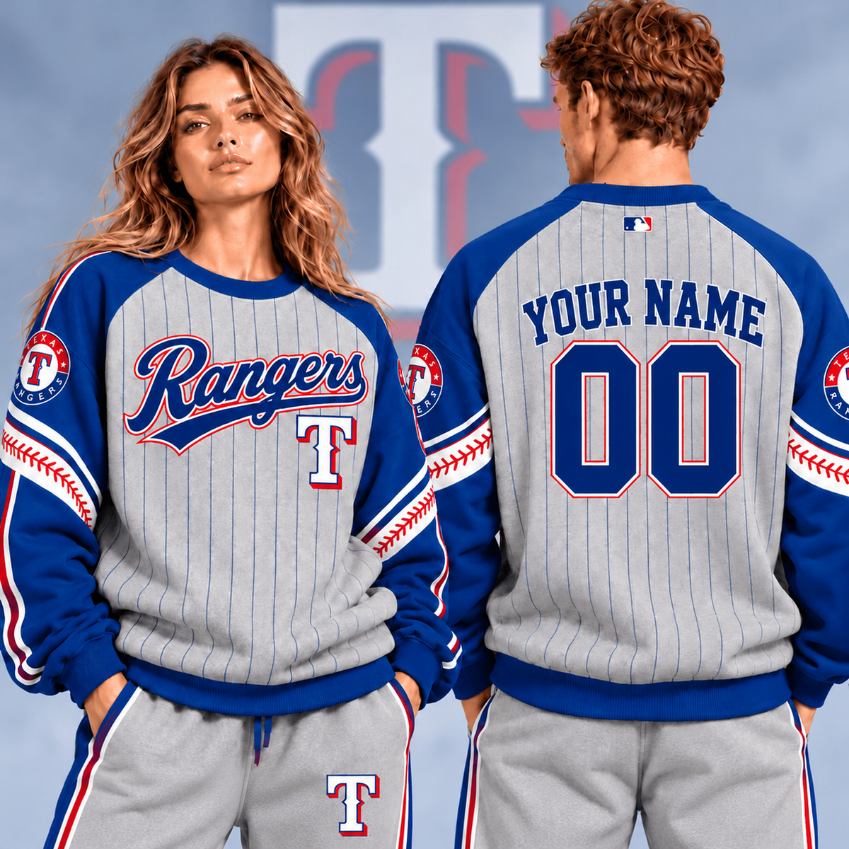 TEX x MLB Personalized Name Sweatshirt