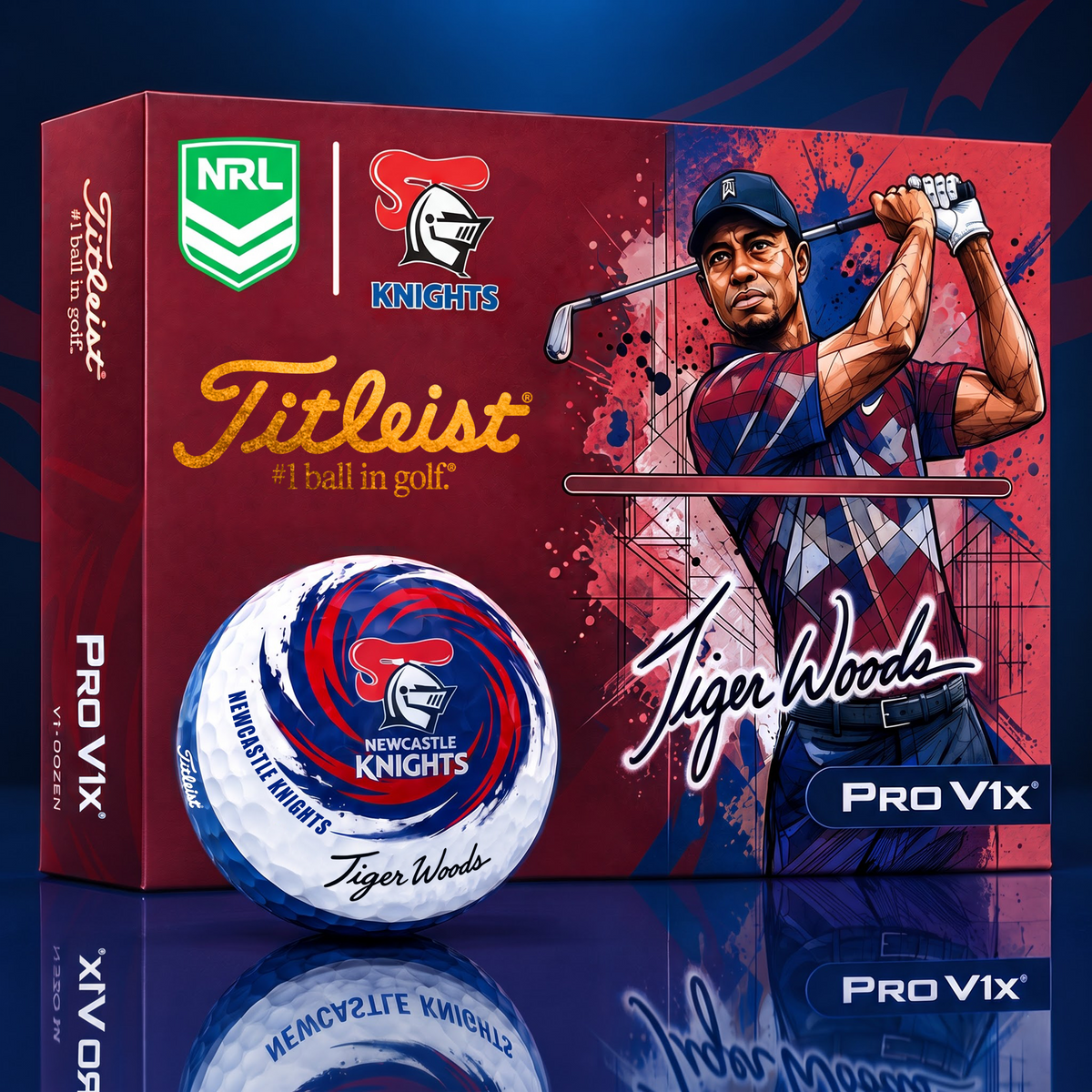 TITLEIST x Signature NRL NK BESPOKE 94th Anniversary Edition V3 Golf Balls – Tiger Woods Signature Edition
