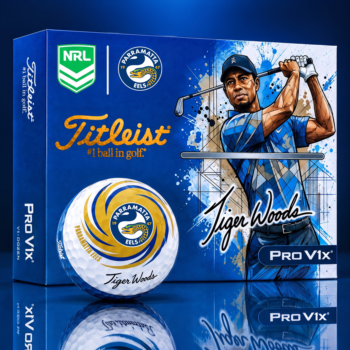 TITLEIST x Signature NRL PE BESPOKE 94th Anniversary Edition V3 Golf Balls – Tiger Woods Signature Edition