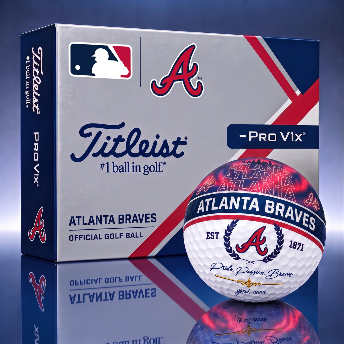 TITLIEST X SIGNATURE MLB AB EXCLUSIVE BESPOKE NAME GALAXY GOLF BALL V3 LIMITED EDITION