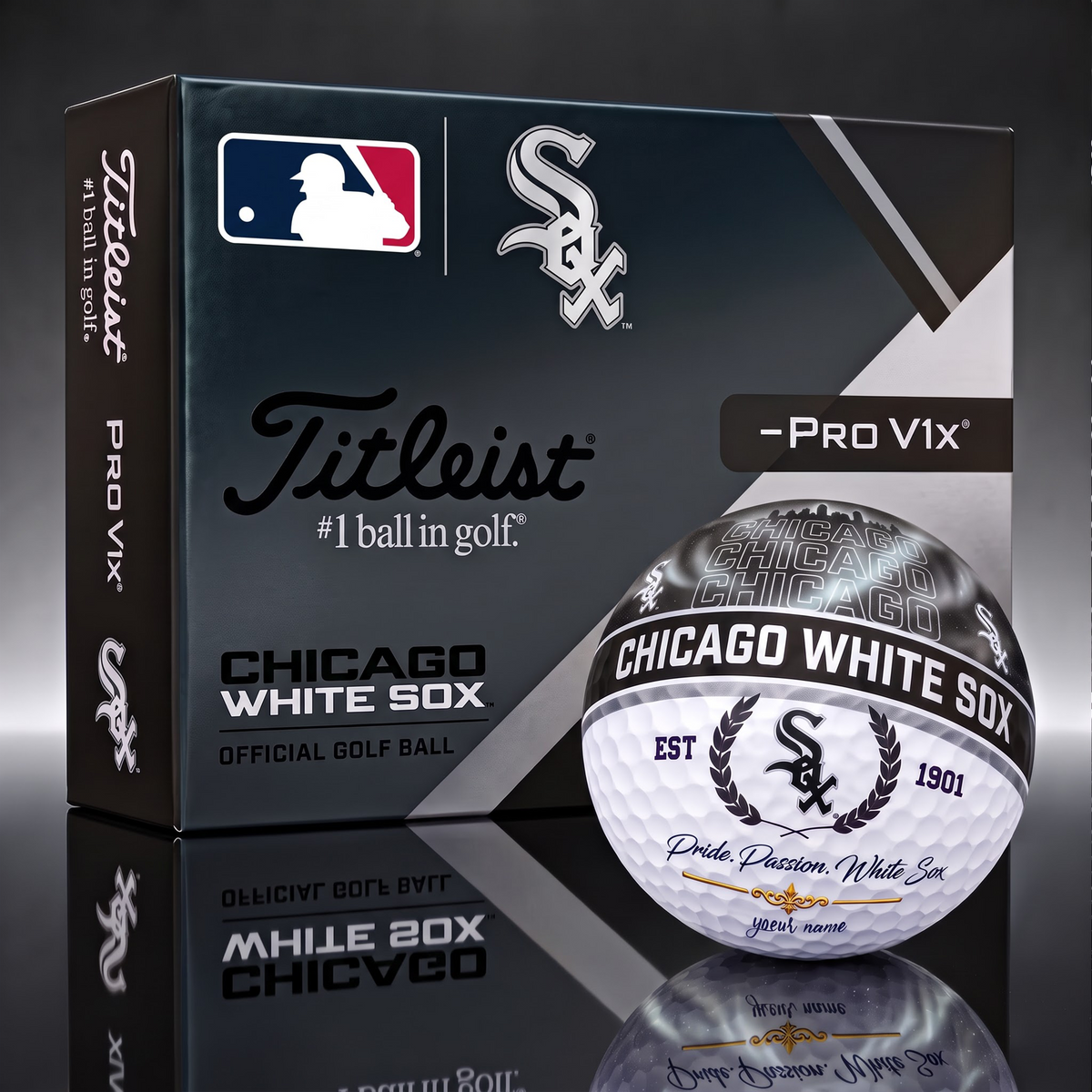 TITLIEST X SIGNATURE MLB CWS EXCLUSIVE BESPOKE NAME GALAXY GOLF BALL V3 LIMITED EDITION