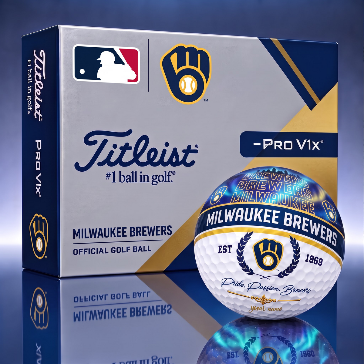 TITLIEST X SIGNATURE MLB MB EXCLUSIVE BESPOKE NAME GALAXY GOLF BALL V3 LIMITED EDITION