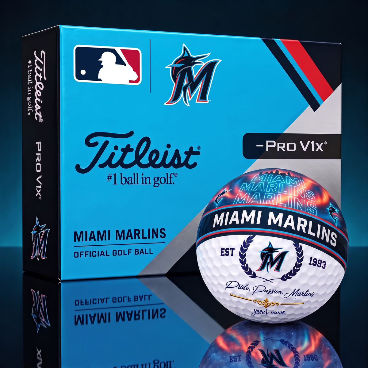 TITLIEST X SIGNATURE MLB MM EXCLUSIVE BESPOKE NAME GALAXY GOLF BALL V3 LIMITED EDITION