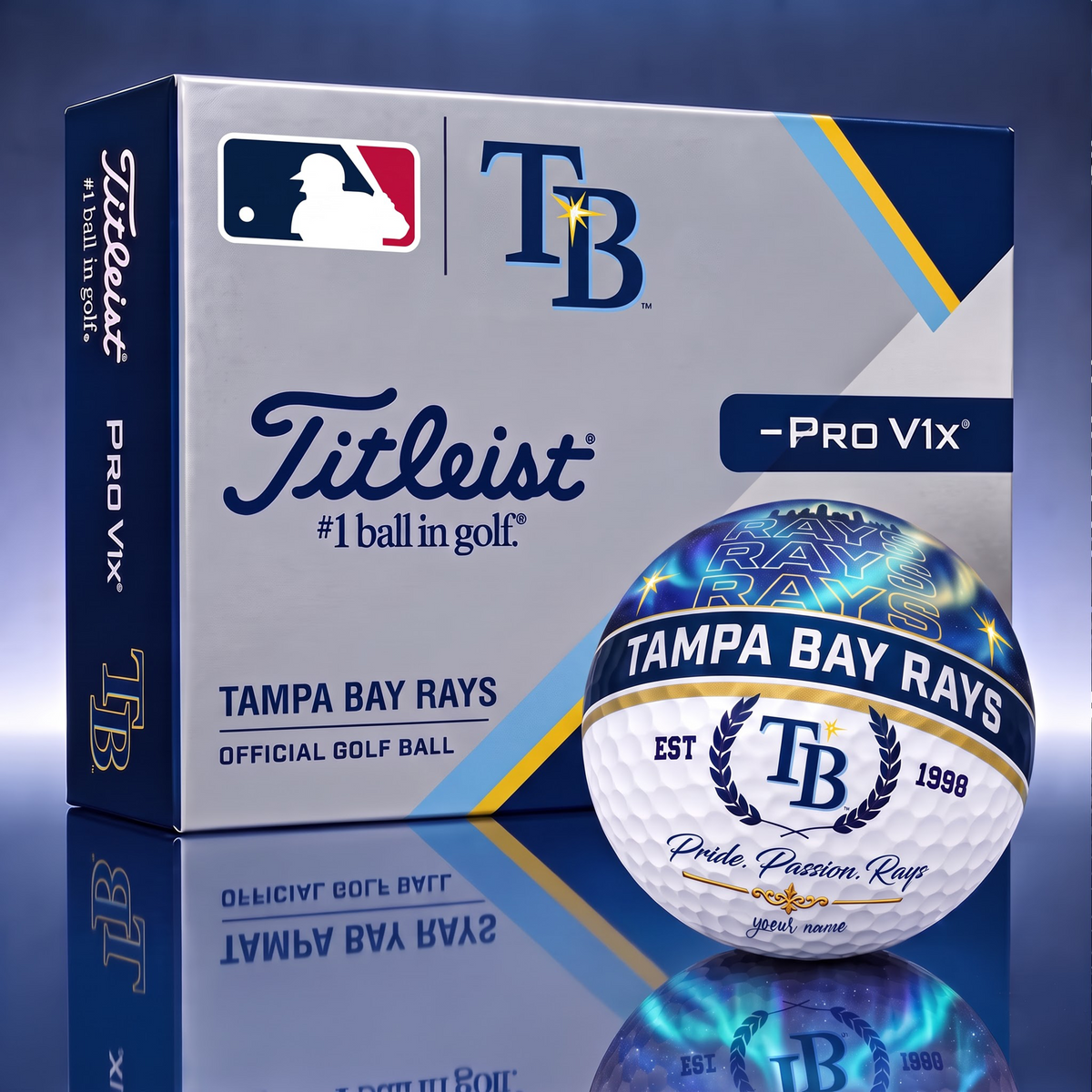 TITLIEST X SIGNATURE MLB TBR EXCLUSIVE BESPOKE NAME GALAXY GOLF BALL V3 LIMITED EDITION