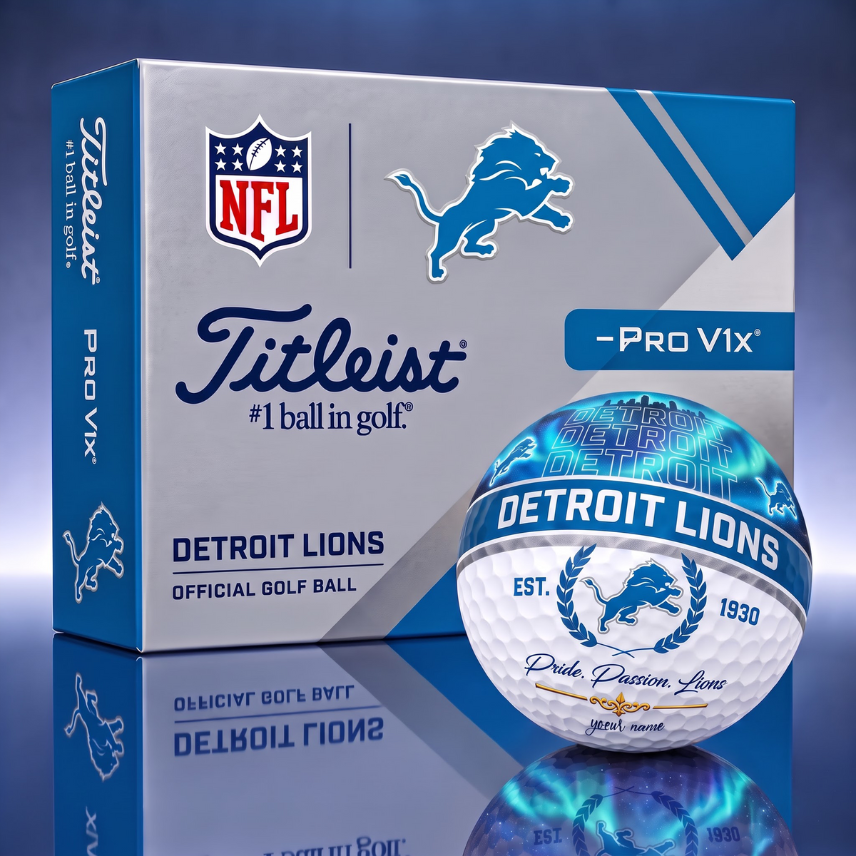 TITLIEST X SIGNATURE NFL DL EXCLUSIVE BESPOKE NAME GALAXY GOLF BALL V3 LIMITED EDITION