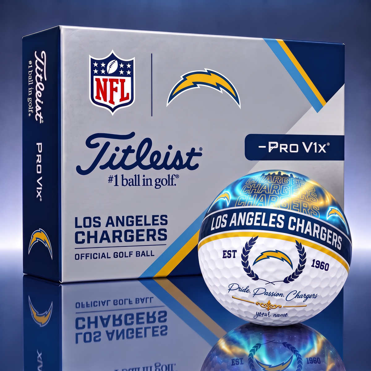 TITLIEST X SIGNATURE NFL LAC EXCLUSIVE BESPOKE NAME GALAXY GOLF BALL V3 LIMITED EDITION