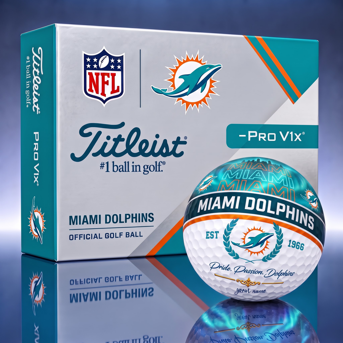 TITLIEST X SIGNATURE NFL MD EXCLUSIVE BESPOKE NAME GALAXY GOLF BALL V3 LIMITED EDITION