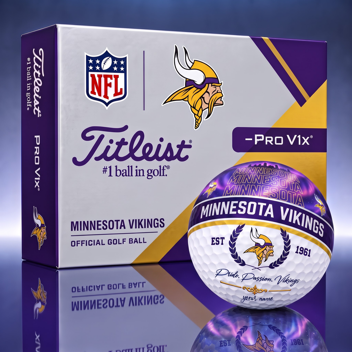 TITLIEST X SIGNATURE NFL MV EXCLUSIVE BESPOKE NAME GALAXY GOLF BALL V3 LIMITED EDITION