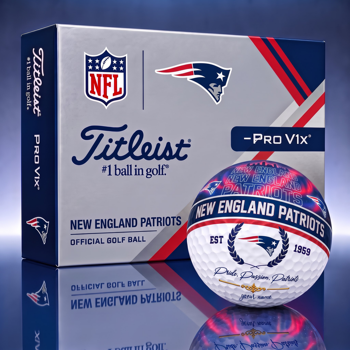 TITLIEST X SIGNATURE NFL NEP EXCLUSIVE BESPOKE NAME GALAXY GOLF BALL V3 LIMITED EDITION