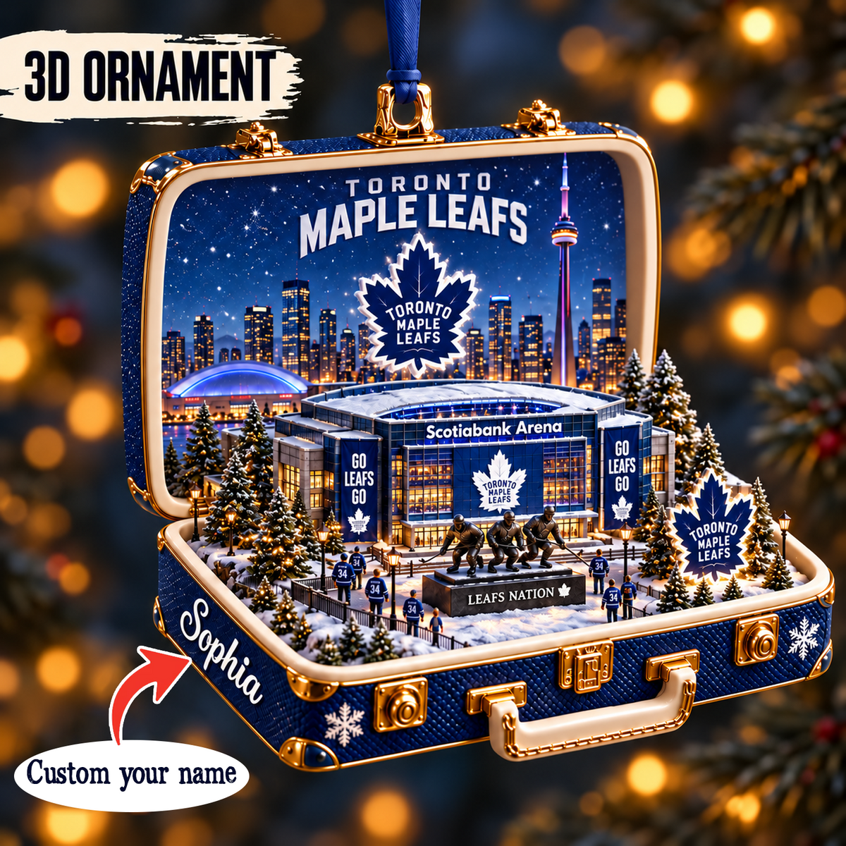 TOR x NHL Christmas KICKOFF Premium Personalized Acrylic Oranment