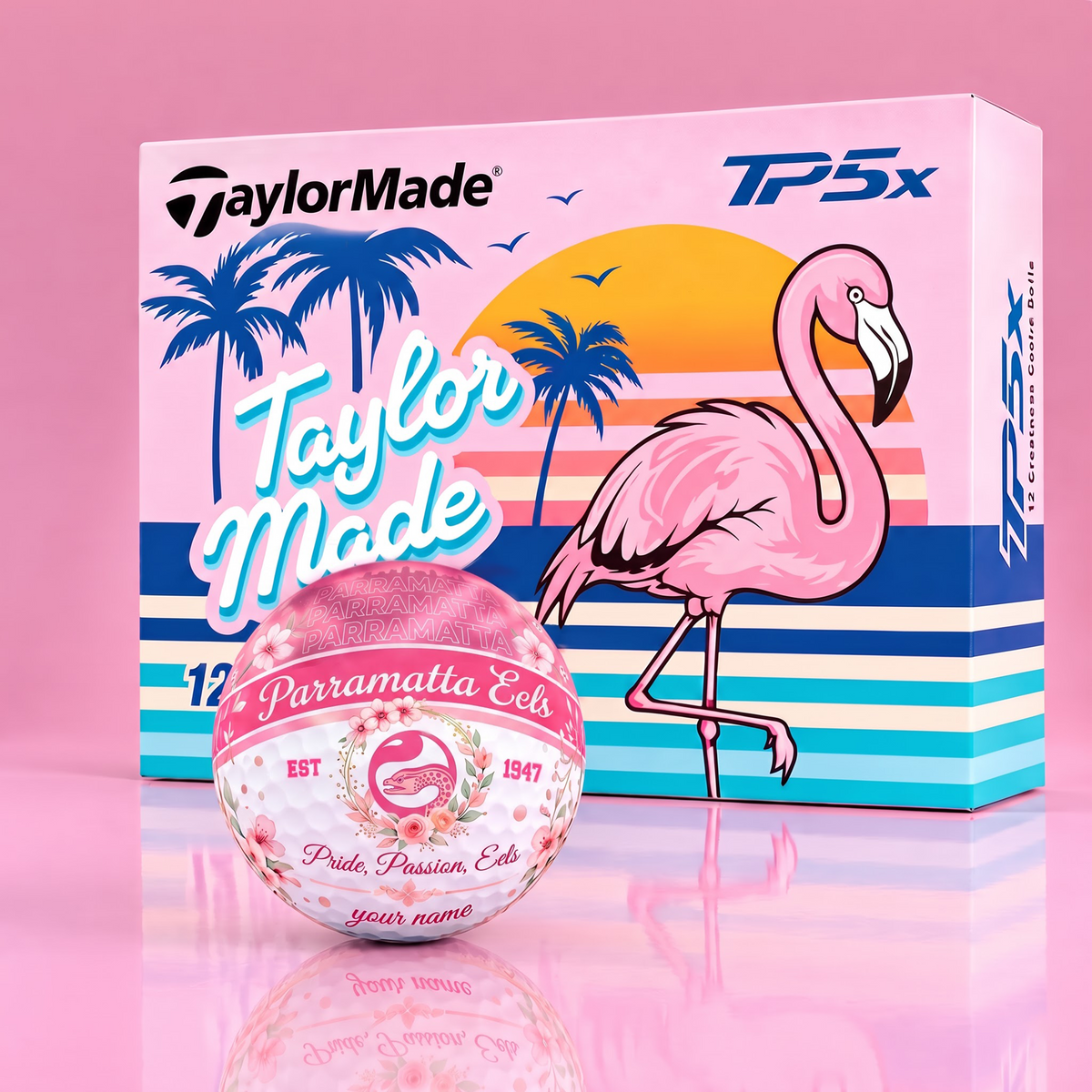 TP5X TAYLOR X PREMIUM NRL PE PERSONALIZED 3D FLORAL NEON GOLF BALL FOR WOMEN TOURNAMENT LIMITED EDITION