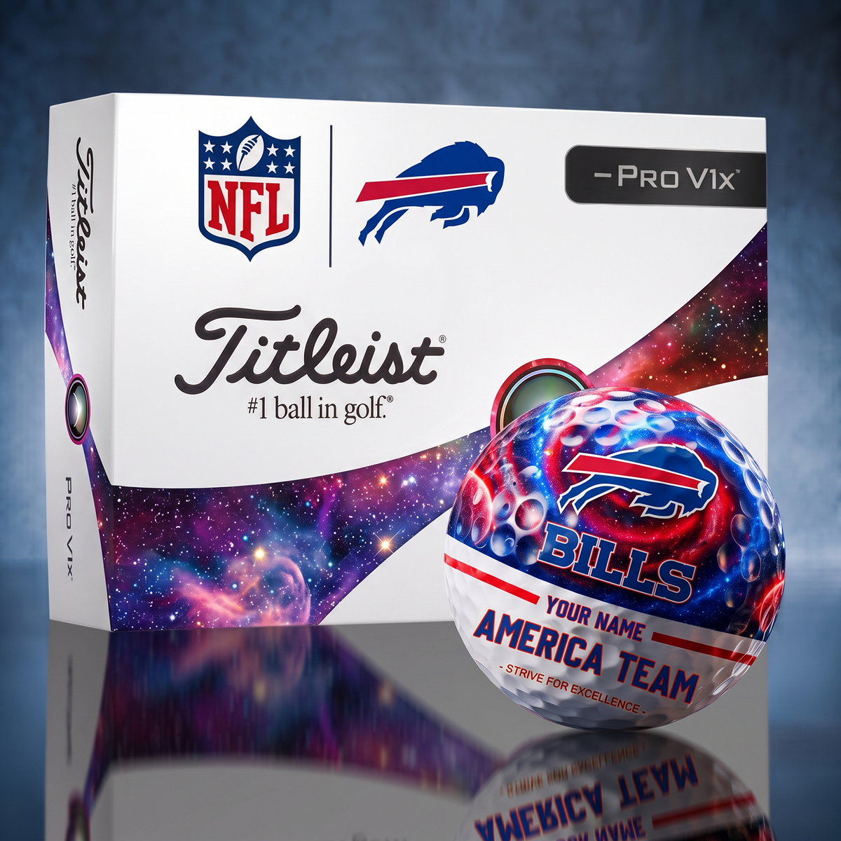 Titleist BUF x Premium NFL DAL PERSONALIZED GOLF BALL LIMITED EDITION V7