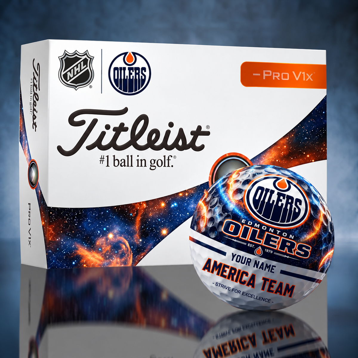 Titleist EDM x Premium NHL PERSONALIZED GOLF BALL LIMITED EDITION V7