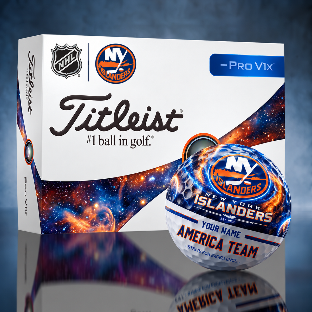 Titleist NYI x Premium NHL PERSONALIZED GOLF BALL LIMITED EDITION V7