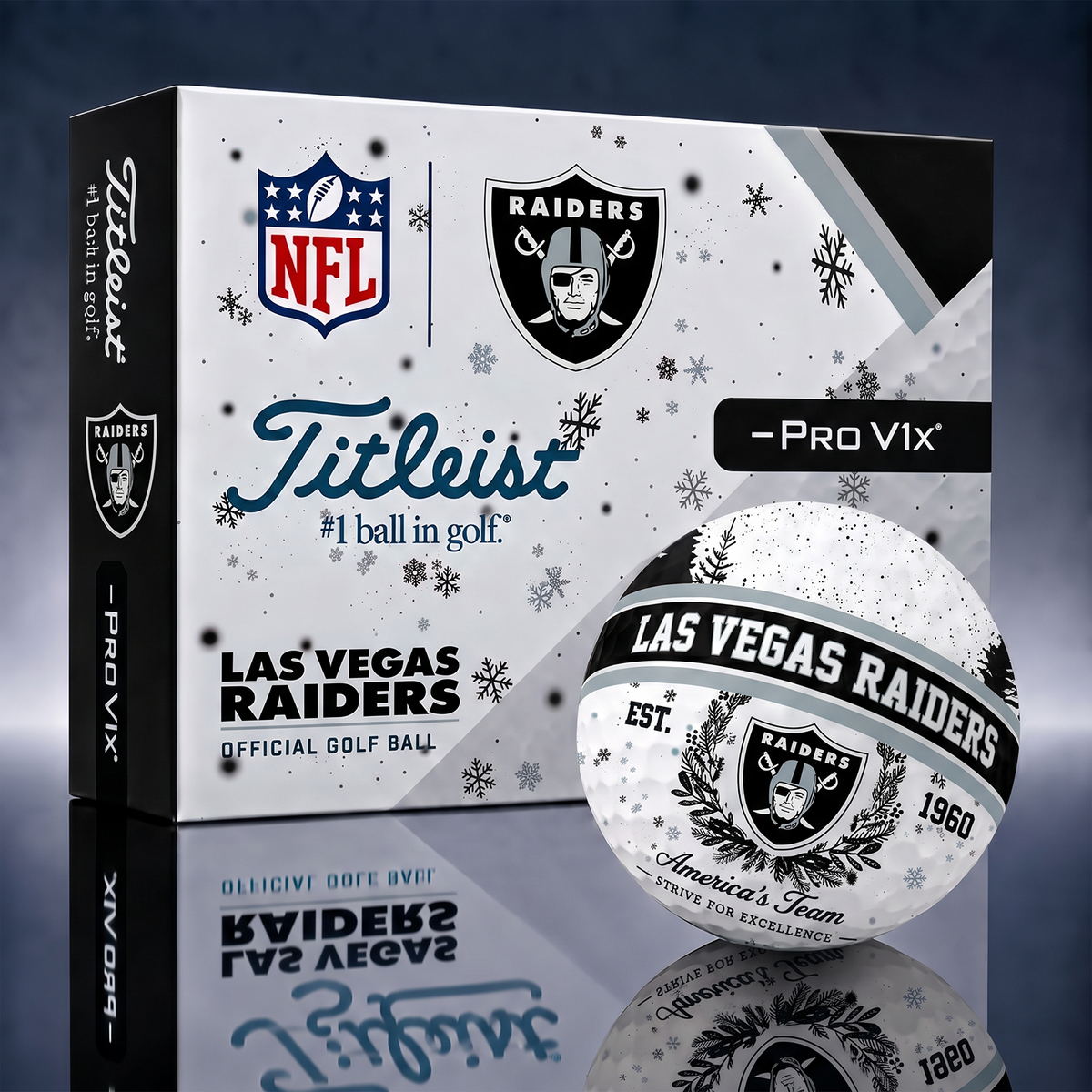Titleist Premium NFL x LVR PERSONALIZED GOLF BALL CHRISTMAS V1