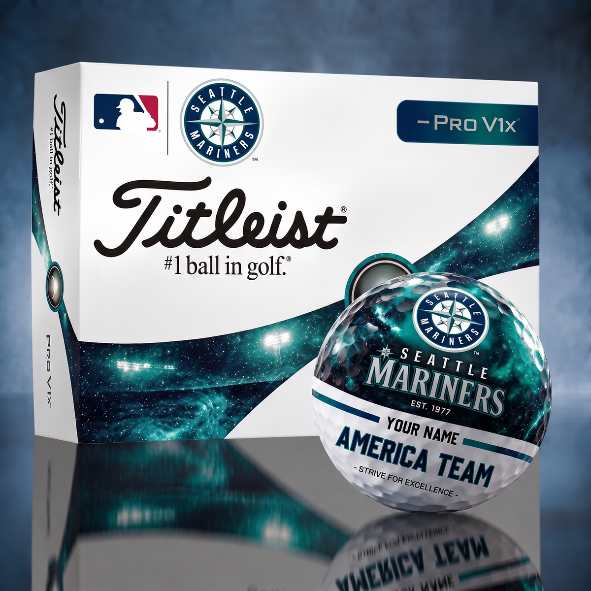 Titleist SEA x Premium MLB PERSONALIZED GOLF BALL LIMITED EDITION V7