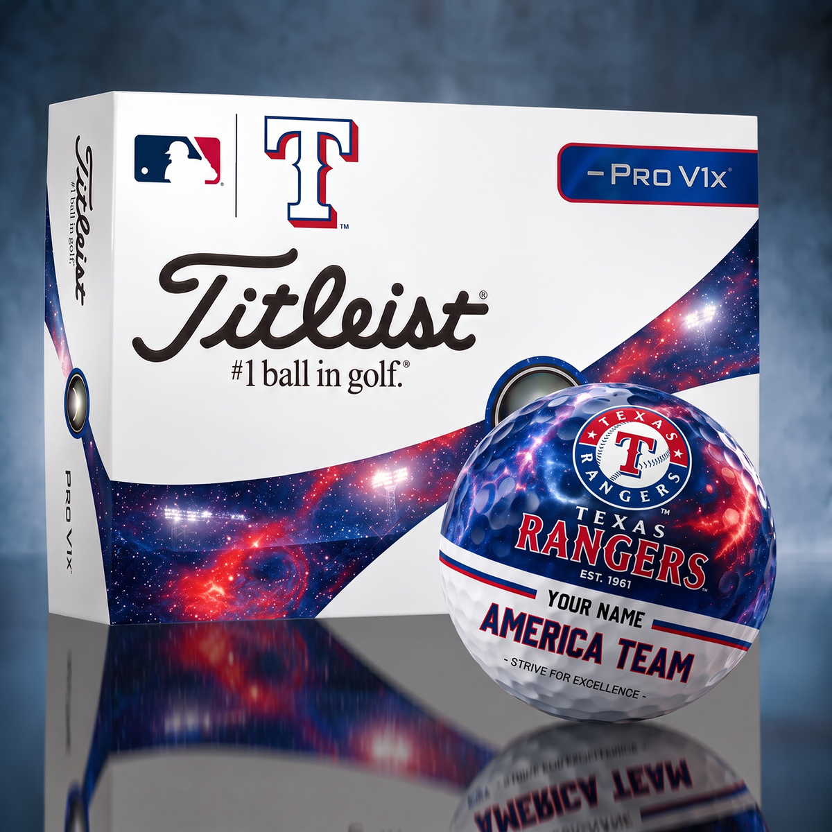 Titleist TR x Premium MLB PERSONALIZED GOLF BALL LIMITED EDITION V7