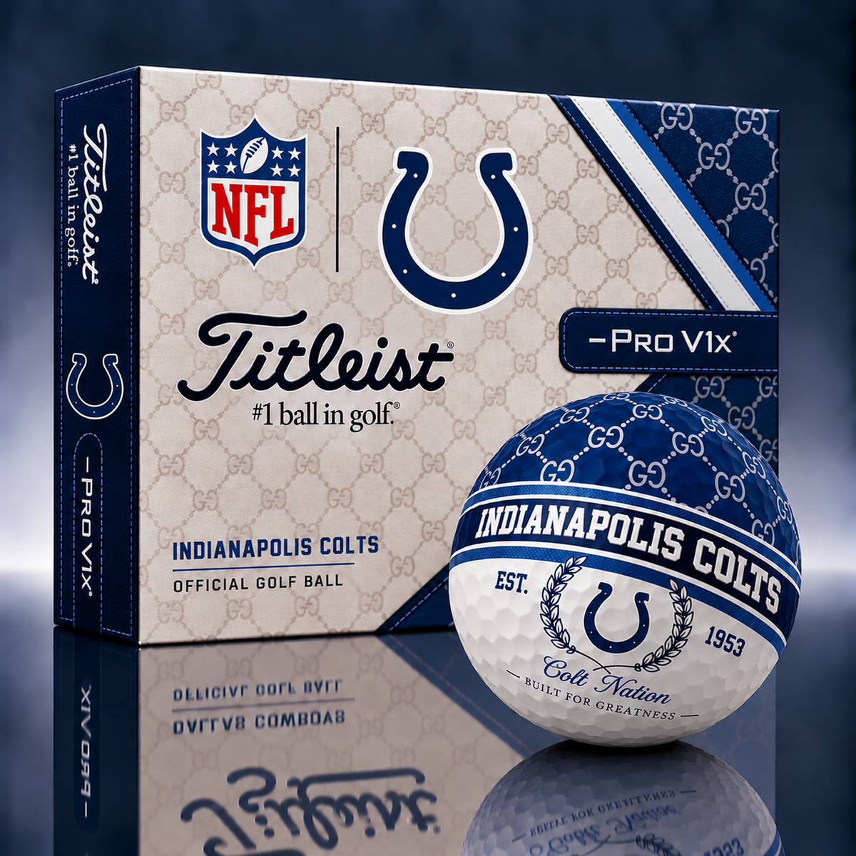 Titleist X GC Premium NFL IND PERSONALIZED GOLF BALL LIMITED EDITION V1