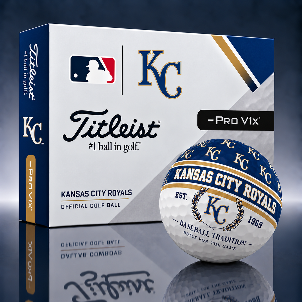 Titleist X Premium MLB KC PERSONALIZED GOLF BALL LIMITED EDITION 2909