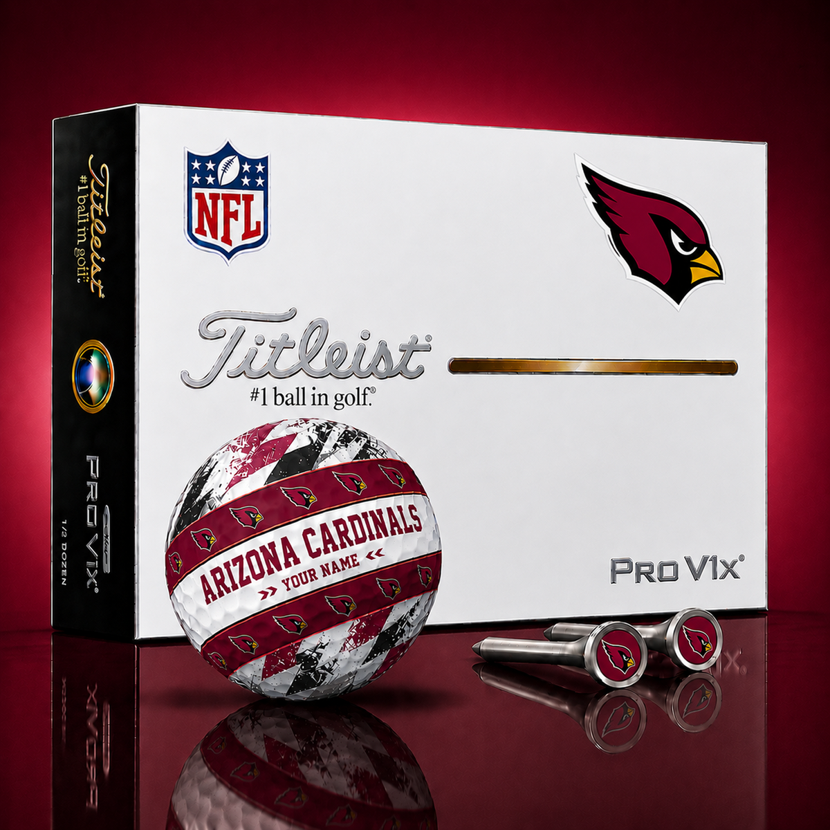 Titleist X Premium NFL ARI PERSONALIZED GOLF BALL LIMITED EDITION