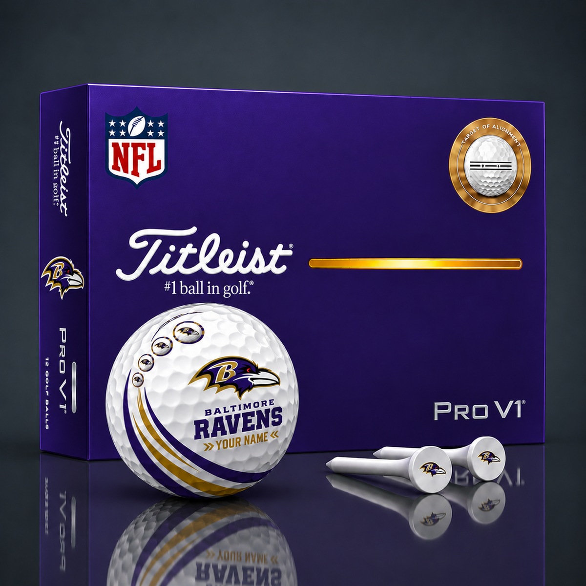 Titleist X Premium NFL BAL PERSONALIZED GOLF BALL LIMITED EDITION V4