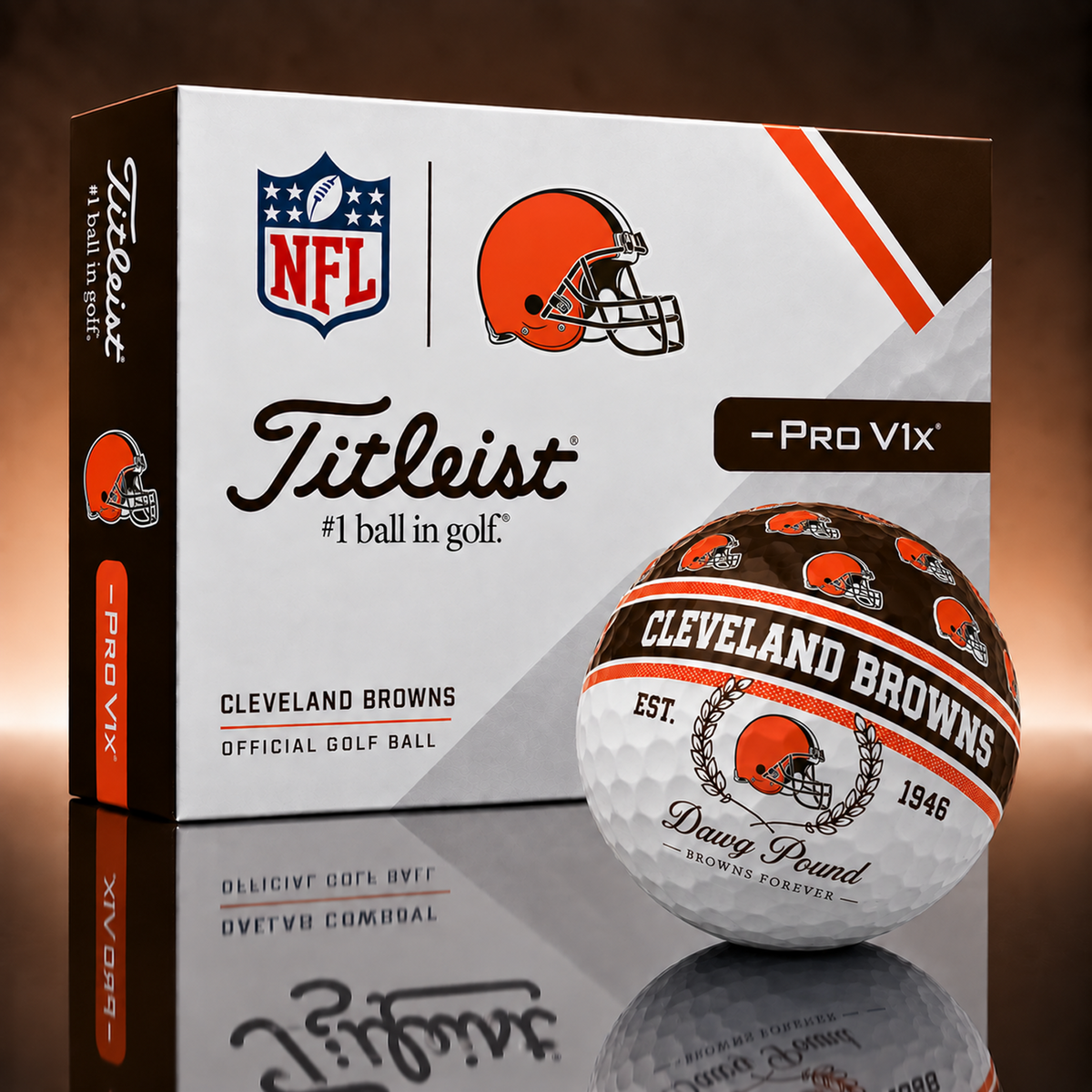 Titleist X Premium NFL CLE PERSONALIZED GOLF BALL LIMITED EDITION V5