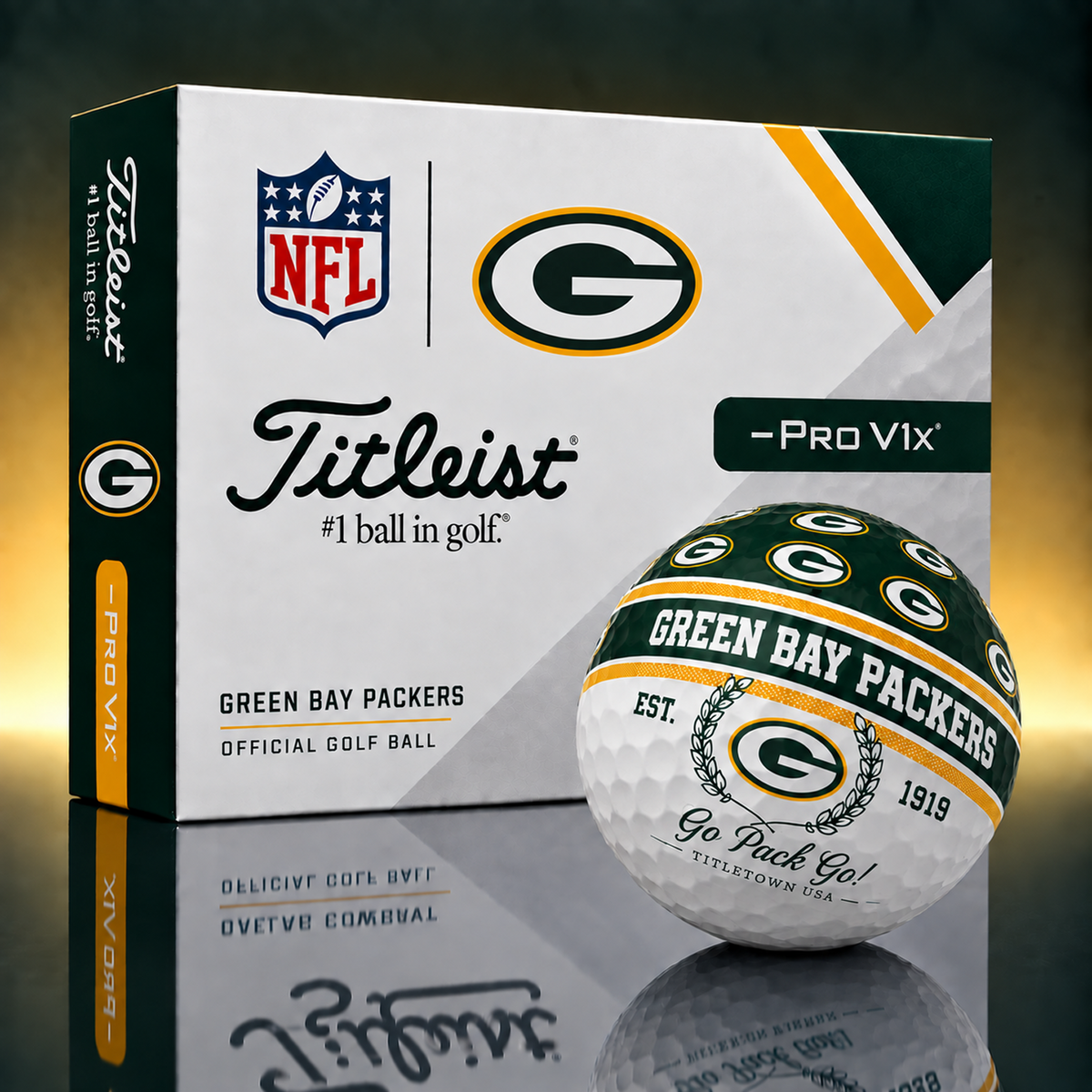 Titleist X Premium NFL GB PERSONALIZED GOLF BALL LIMITED EDITION V5
