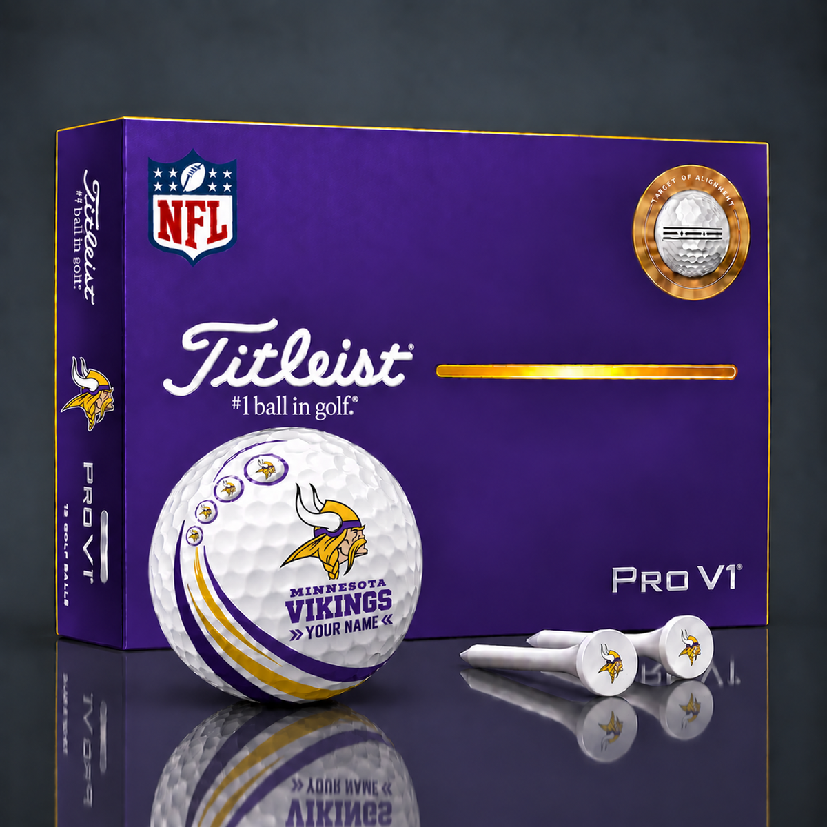 Titleist X Premium NFL MIN PERSONALIZED GOLF BALL LIMITED EDITION V4