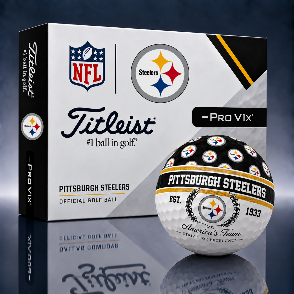 Titleist X Premium NFL PIT PERSONALIZED GOLF BALL LIMITED EDITION V5