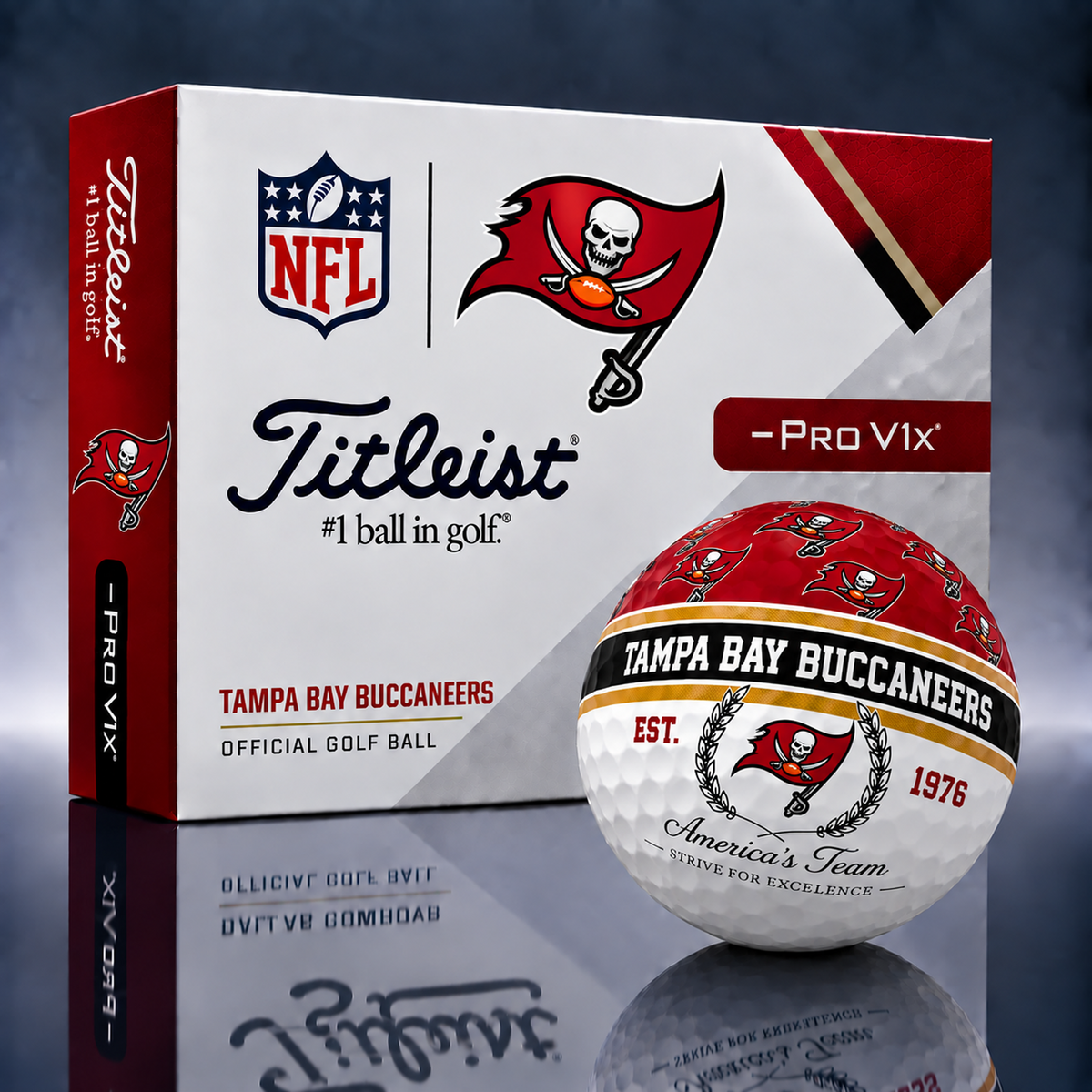 Titleist X Premium NFL TB PERSONALIZED GOLF BALL LIMITED EDITION V5