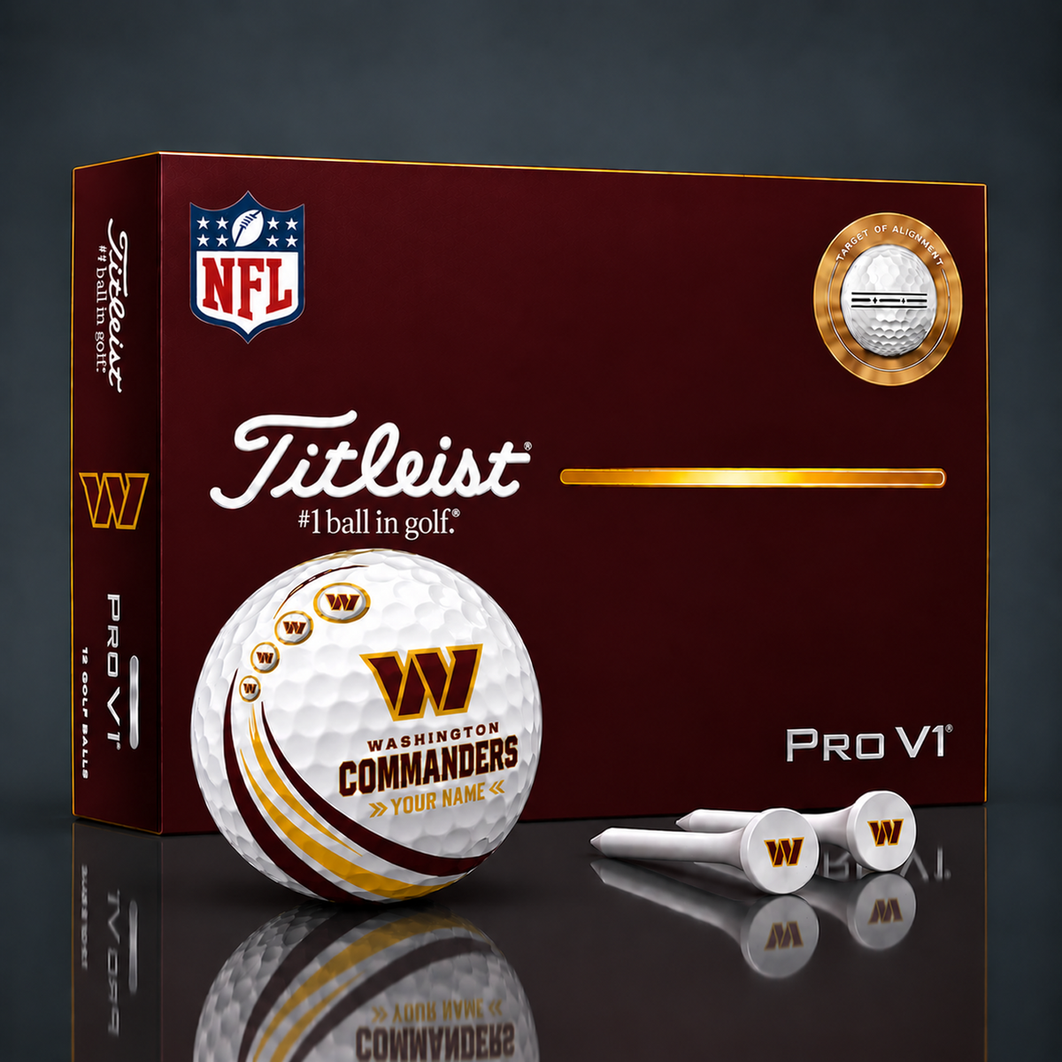 Titleist X Premium NFL WAS PERSONALIZED GOLF BALL LIMITED EDITION V4