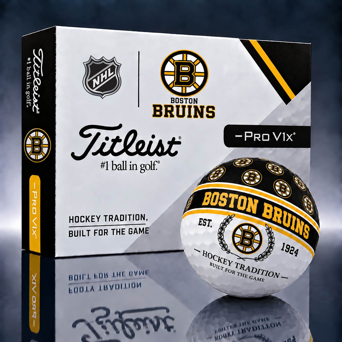 Titleist X Premium NHL x BOS PERSONALIZED GOLF BALL LIMITED EDITION V5